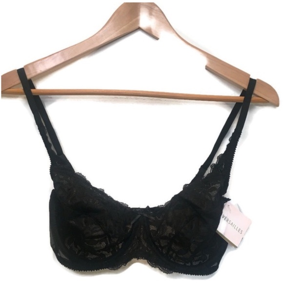 NWOT Versailles Black lace bra size, size 36C - Picture 1 of 7